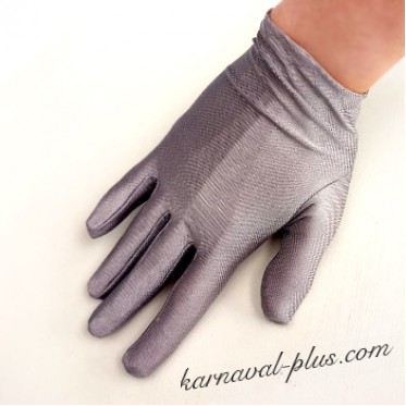 Карнавальные перчатки, цвет серый